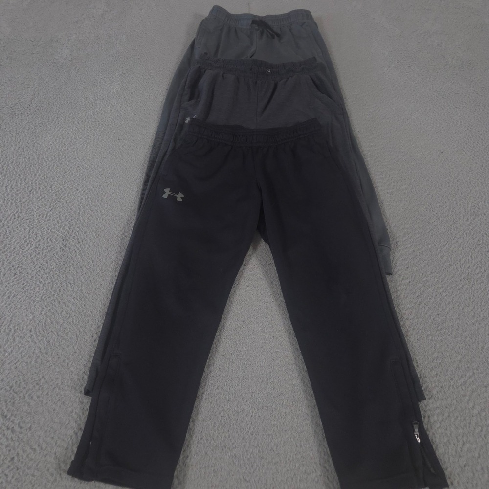 LOT OF 3 Under Armour Pants Boys Medium Multi Brawler 2.0 Tapered Armour Fleece